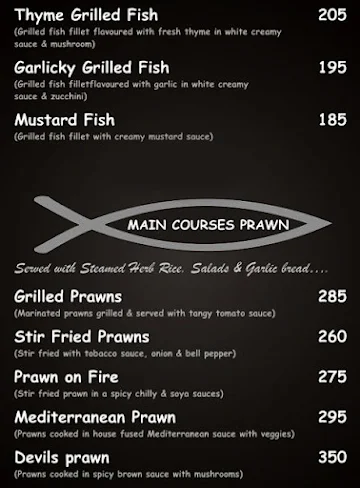 Fish & Fries menu 