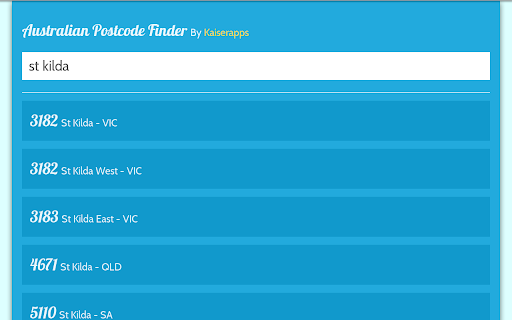 Australian Postcode Finder by Kaiserapps