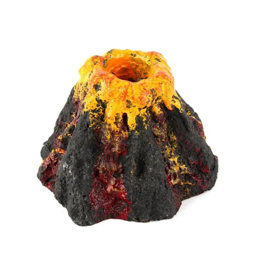 Aquarium Volcano Shape & Air Bubble Stone Oxygen Pump Fish Tank Safe Non-toxic Volcano Shape Ornament