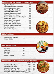 Amazing Hyderabadi Dum Biryani menu 2