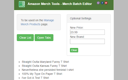 Amazon Merch Batch Editor