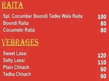 Bhatura King menu 