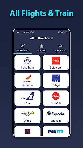 All In One Travel - 90Hotels/Flights/CabBus Apps