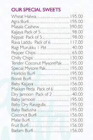 Santhanam Balaji Sweets menu 3