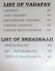 Jay Vadapav menu 1