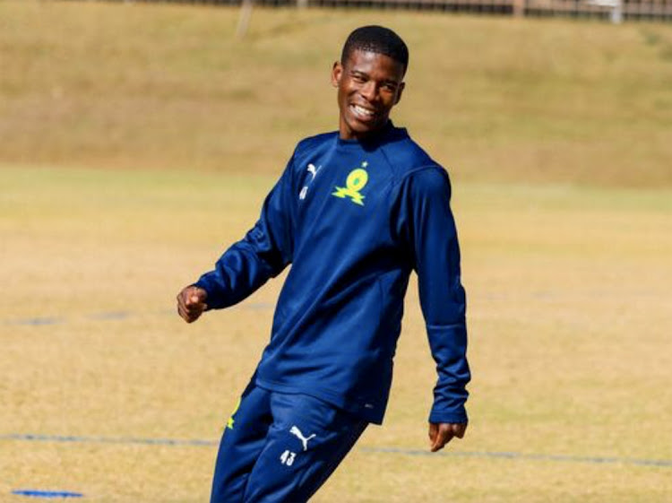 Neo Maema at Sundowns training after signing from Celtic.