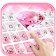 Thème de clavier Glittering Pink Diamond icon