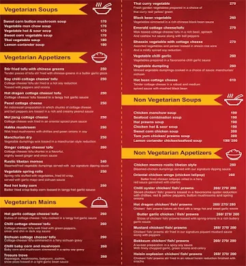 Golden Dragon menu 