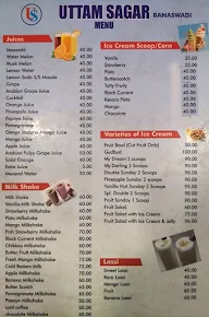 Uttam Sagar menu 3