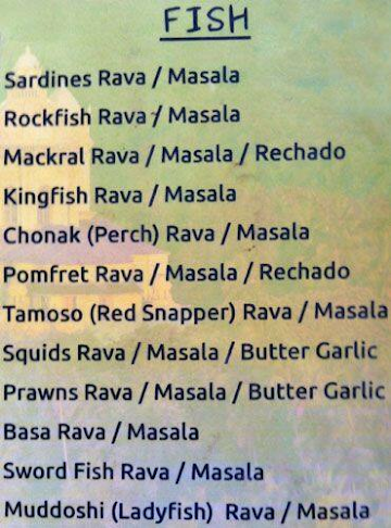 Viva Goa menu 