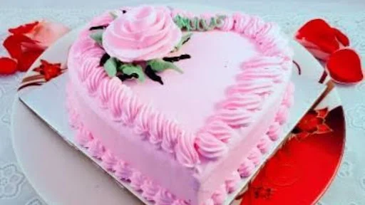 Strawberry Heart Shape Cake Mother's Day Cake