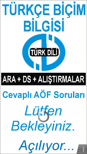 AÖF TÜRKÇE BİÇİM BİLGİSİ