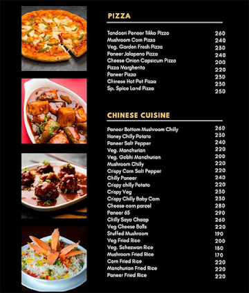 Spice Land menu 