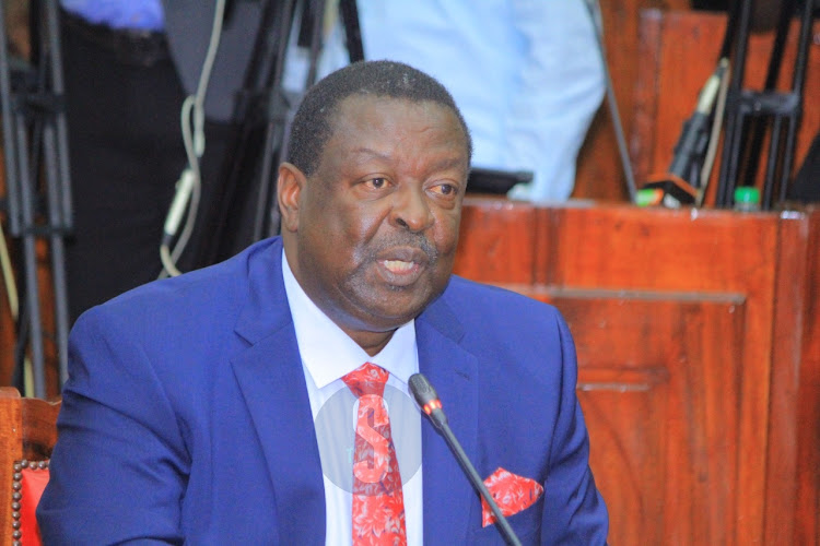 Prime Cabinet secretary nominee Musalia Mudavadi during vetting by the National Assembly Committee on Appointments on October 17, 2022.