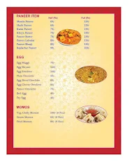 Dream Cafe Saras Parlour Restaurant menu 1