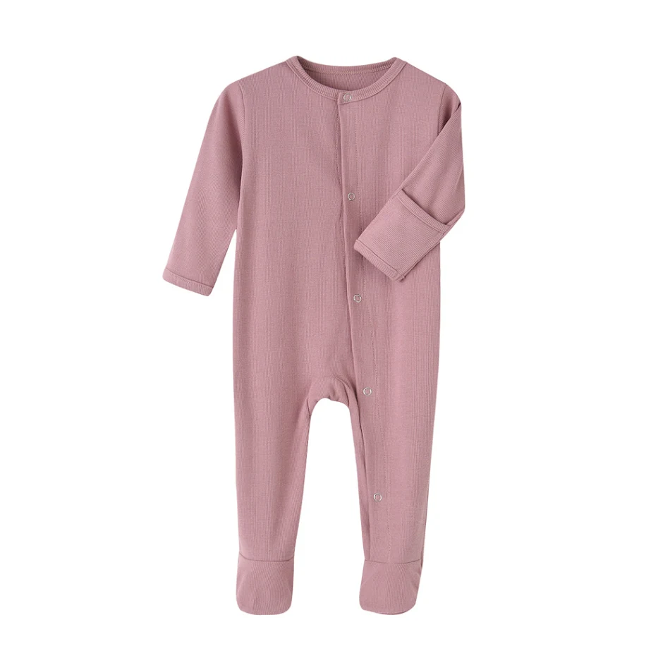 Baby jumpsuit geribde lange mouw romper – comfortabele romper voor baby’s, perfect voor dagelijks gebruik, zacht en stijlvol voor je kindje.
