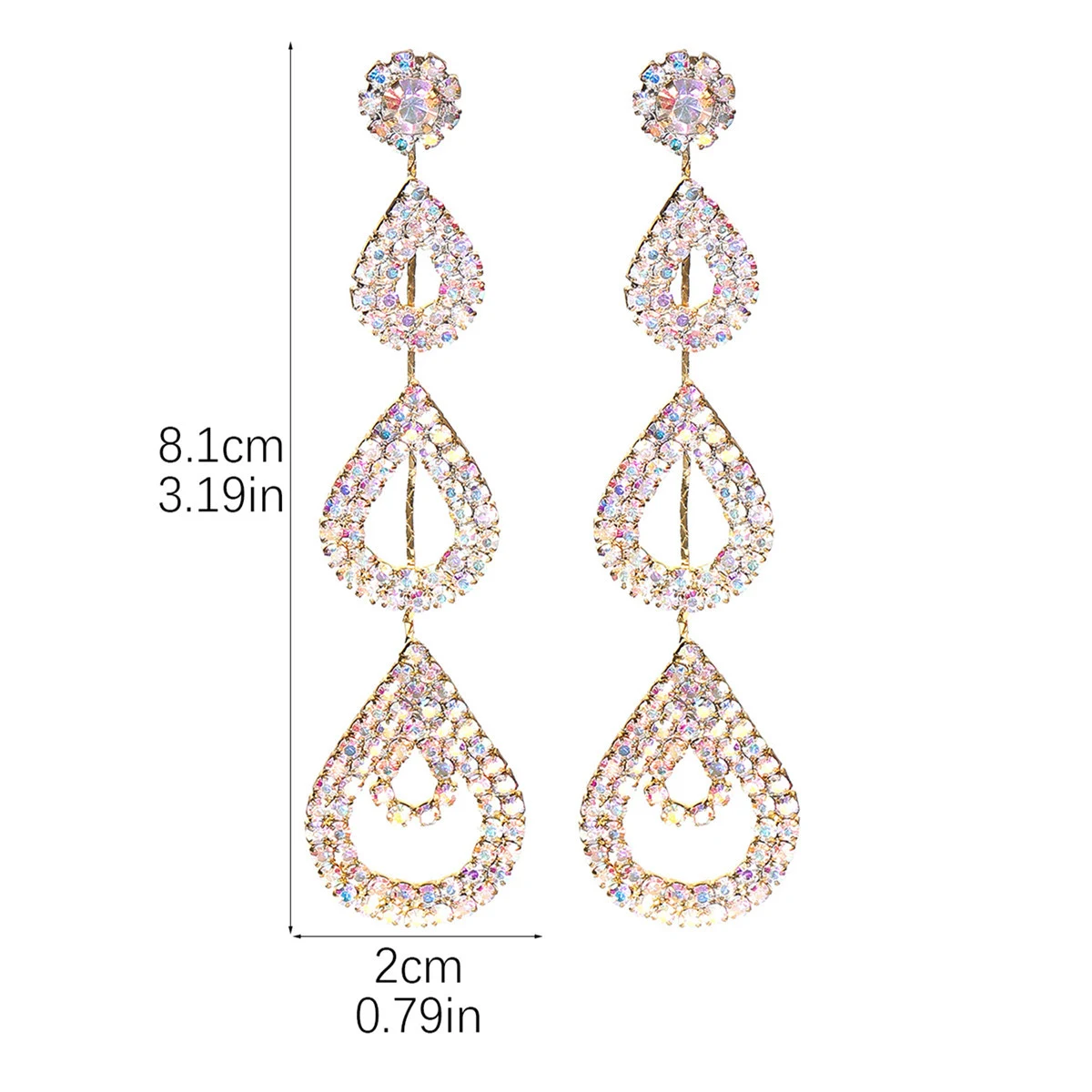 Title 1, Boucles doreilles longues femme strass bijoux ...