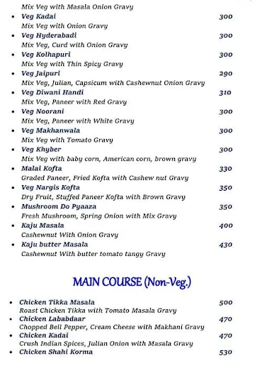 Flavuro - Ayu Hotels menu 