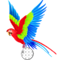 Bird Color By Number-Pixel Art Coloring book