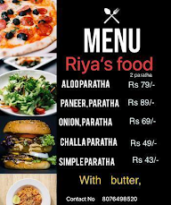 Riya’s Food menu 1