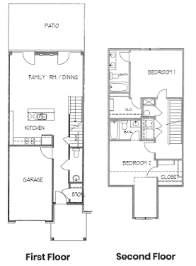 Maple Townhome Floorplan Diagram