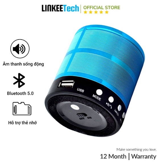 Loa Bluetooth Mini 5.0 Ws305 Nhỏ Gọn Tiện Lợi Hỗ Trợ Thẻ Micro Sd Hàng Chính Hãng - Linkeetech