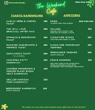 The Weekend Cafe menu 3