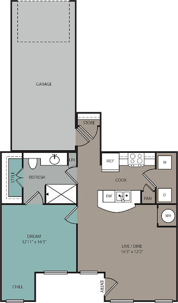 Go to THA1L 1B Lower Townhome 1C Garage Floorplan page.