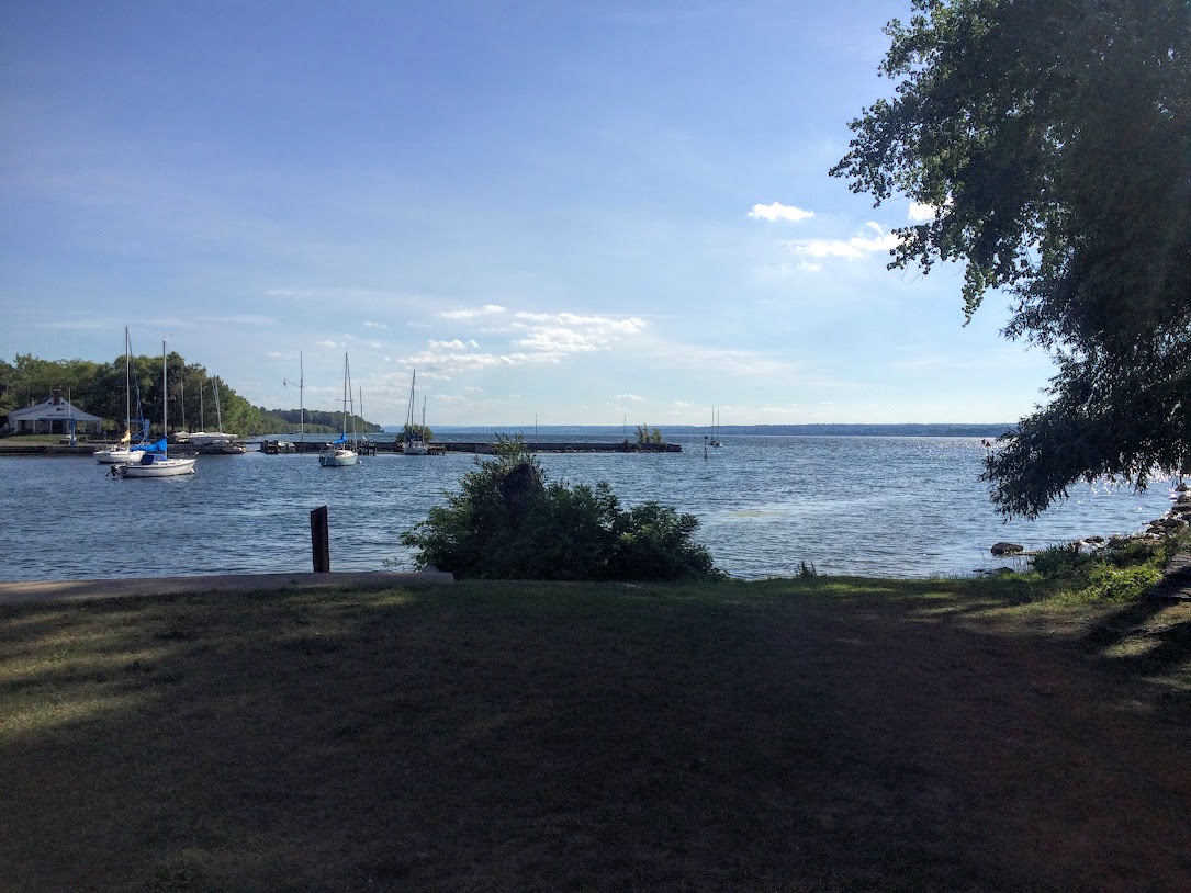 A harbor at the edge of the State Park.