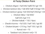 Al Faiziy Chicken Point menu 2