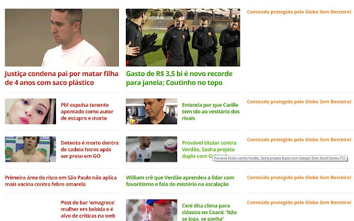 Globo Sem Besteirol chrome extension