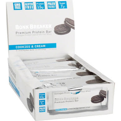 Bonk Breaker Premium Protein Bar: Cookies and Cream, Box of 12