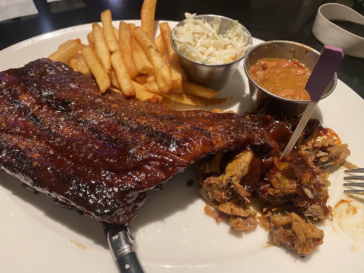 Smokehouse BBQ platter.