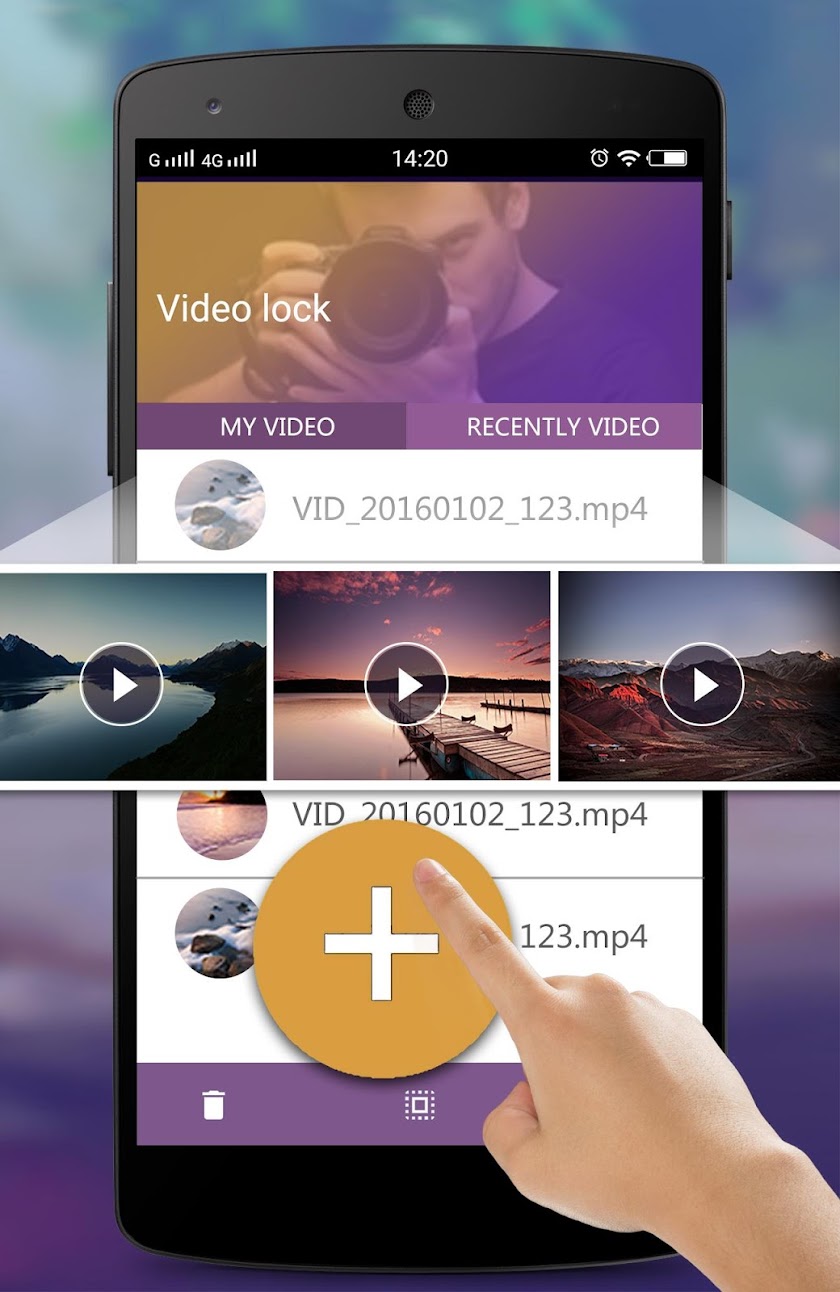 Video Lock &amp; Video Player Screen 1