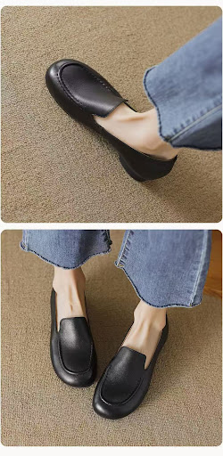 Title 6, Retro Style Womens Round Toe Flat Bottom Loafe...
