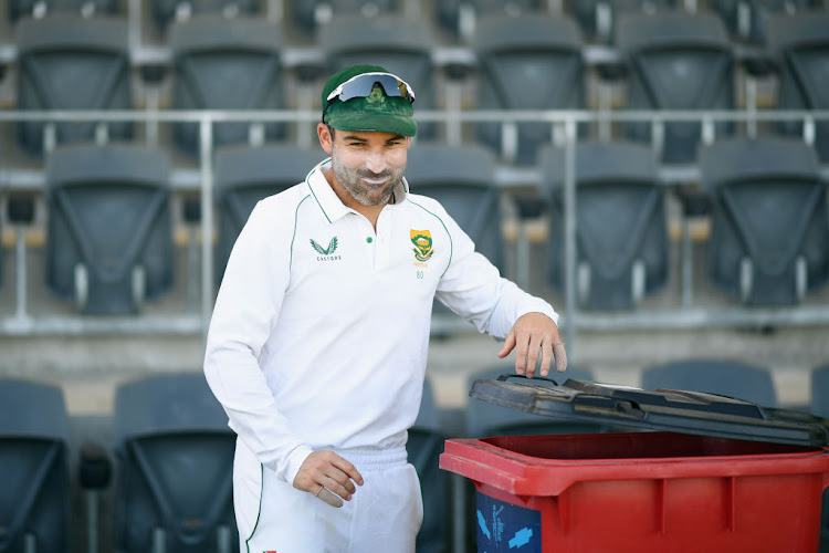 SA captain Dean Elgar during the first Test against New Zealand at Hagley Oval in Christchurch, New Zealand.