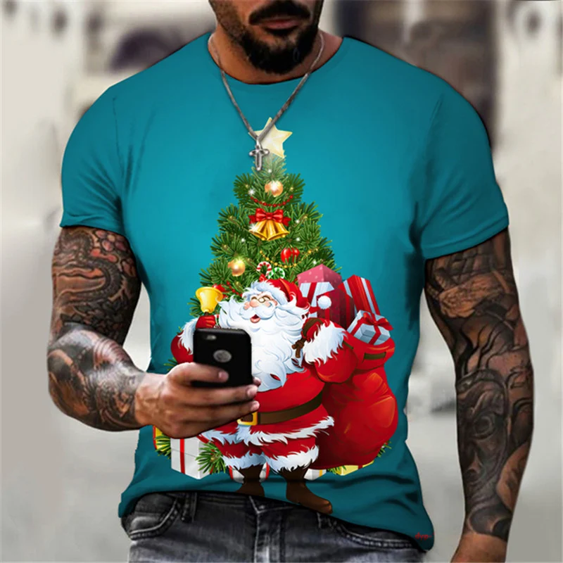 Title 5, Erkekler için Noel temalı 3D dijital baskılı kı...