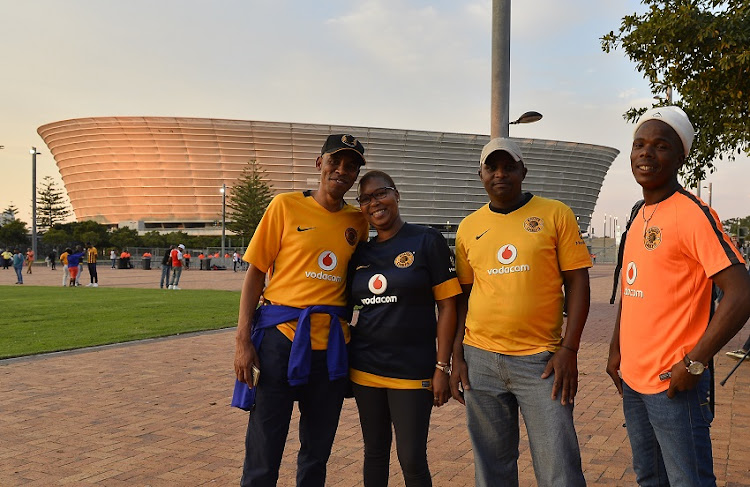 General view of fans posing prior the Absa Premiership match between Cape Town City FC and Kaizer Chiefs at Cape Town Stadium on April 25, 2017 in Cape Town, South Africa.