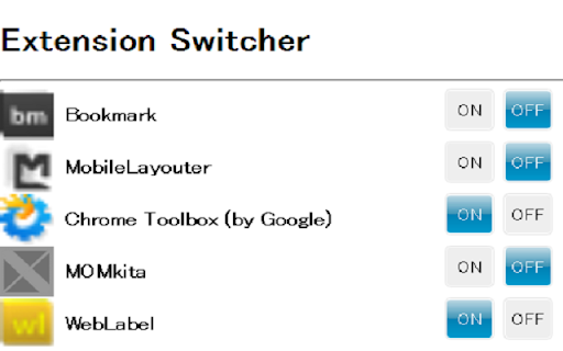 Extension Switcher