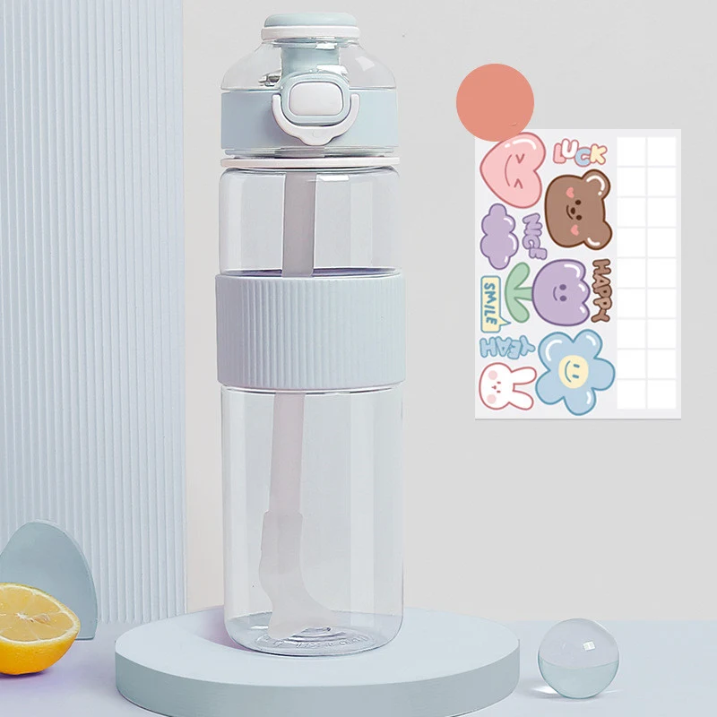 Bouteille d'eau de sport portable en plastique pour le fitness – Parfaite pour l'hydratation en déplacement, légère et facile à transporter.