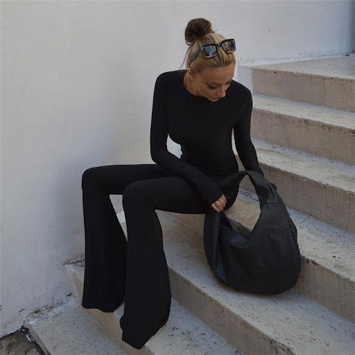 Title 2, Womens Sexy Back Slim Straight Wide-leg Long-s...