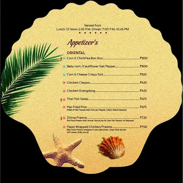 Sea Crest Restaurant & Bar - Mgm Beach Resort menu 