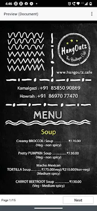 Hangoutz - The Boutique Cafe menu 6