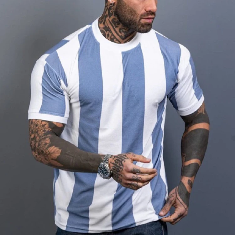 Title 6, Nieuwe casual heren T-shirt met ronde hals en k...