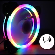 Quạt Tản Nhiệt, Fan Case Coolmoon V2.2 Led Rgb 2 Vòng Ring - Không Cần Hub