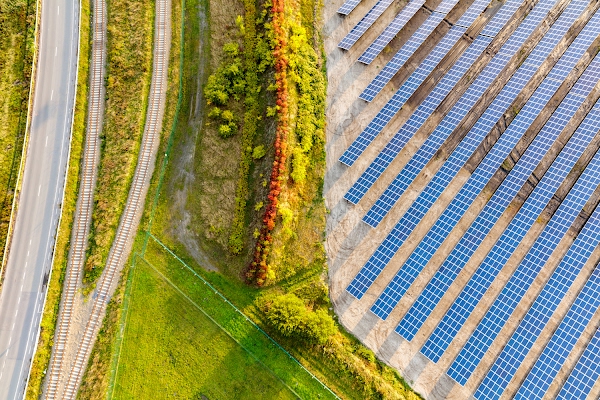 Zonne-energieveld in St. Ghislain