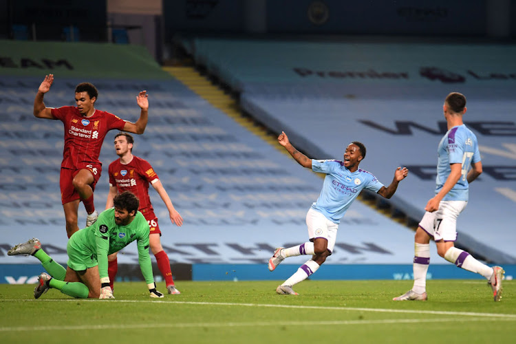 Raheem Sterling when he scored his first PL goal against former club./BBC