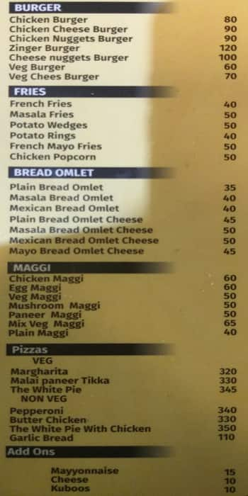 City Square Cafeteria menu 