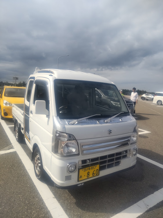 キャリイトラックの相棒とデート・お風呂タイム！・千里浜なぎさドライブウェイ・洗車に関するカスタム事例の投稿画像1枚目