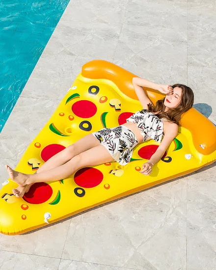 Summer Inflatable Pizza Swimming Pool Floating Mattress S... - 3